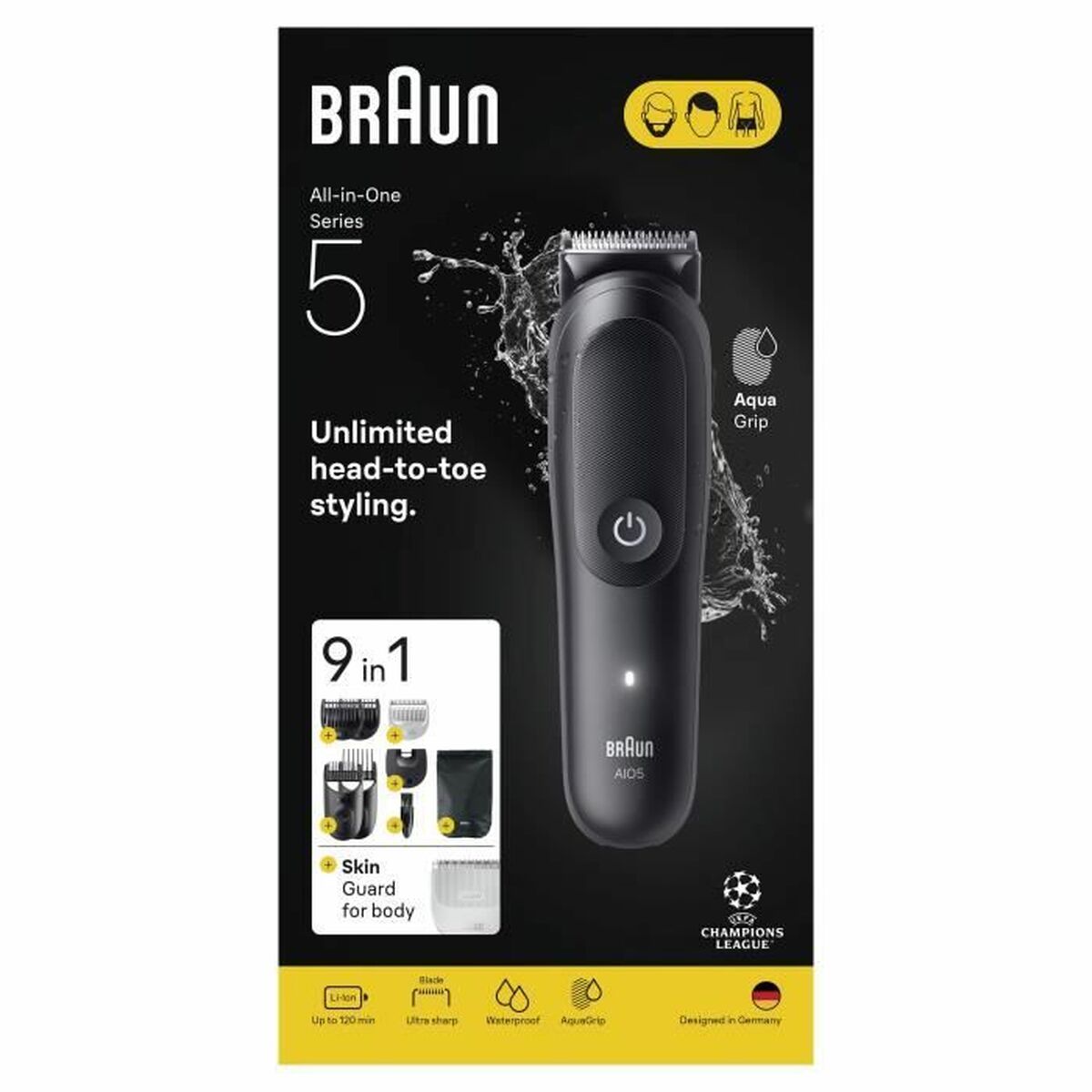 Hårklippere Braun produktemballage