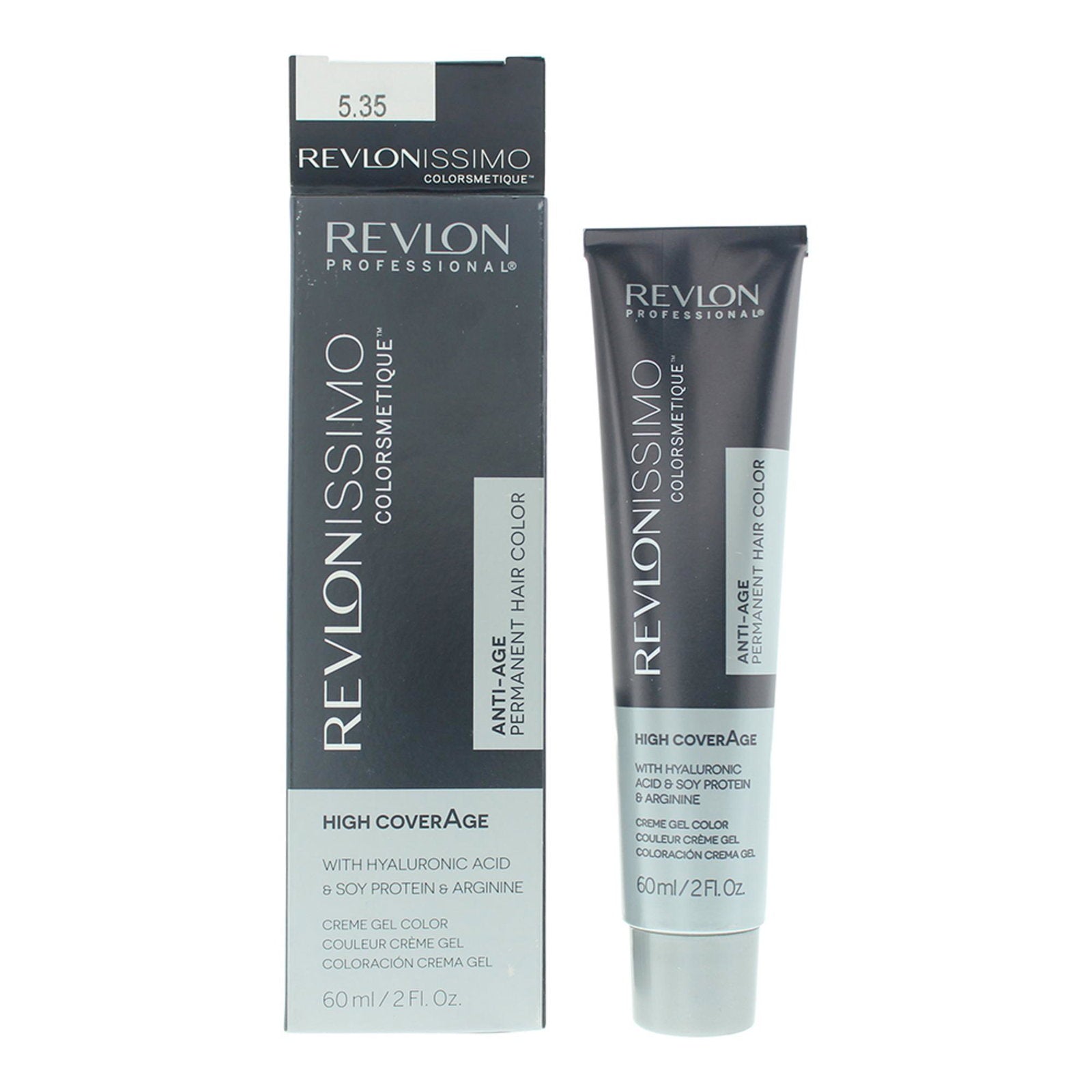 Revlon, Revlonissimo Colorsmetique, Permanent Hair Dye, 5.35 Light Amber Brown, 60 ml