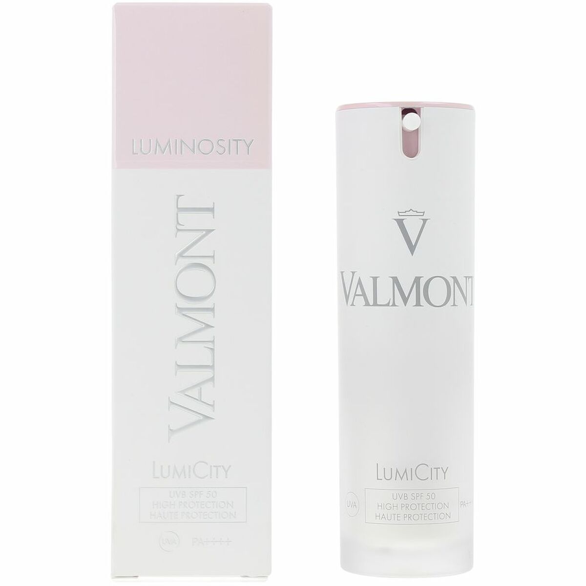 Fugtgivende ansigtscreme Valmont LUMICITY Spf 50 30 ml til kvinder hudplejeemballage