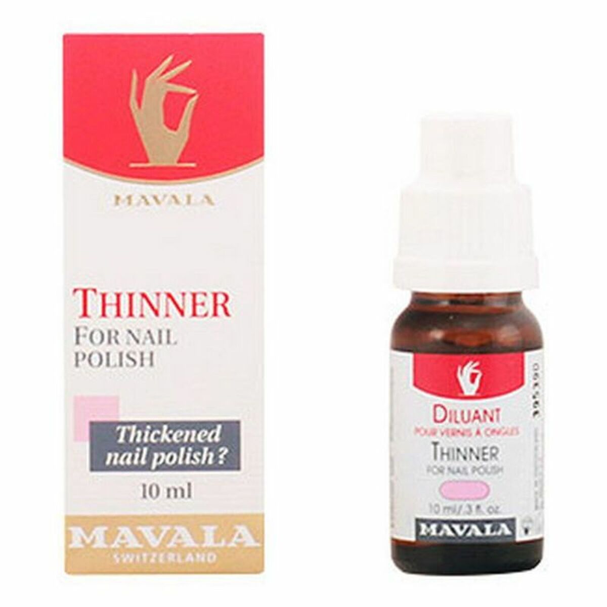 Emaljefortynder Mavala Thinner 10 ml produktemballage