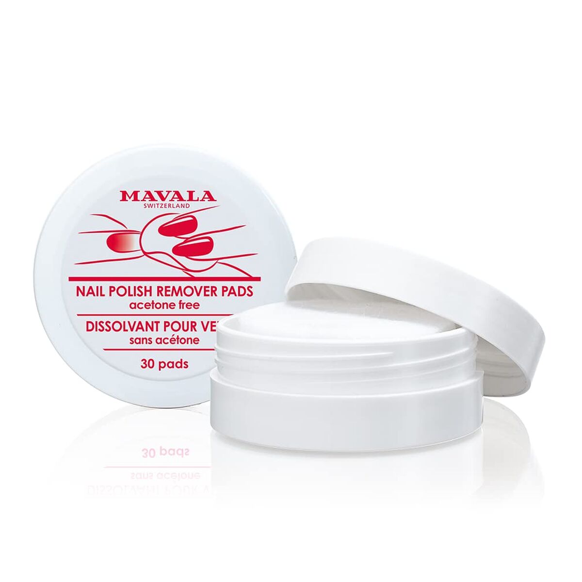 Neglelakfjerner Mavala NEglelakfjerner skiver/puder 30 stk. produktemballage