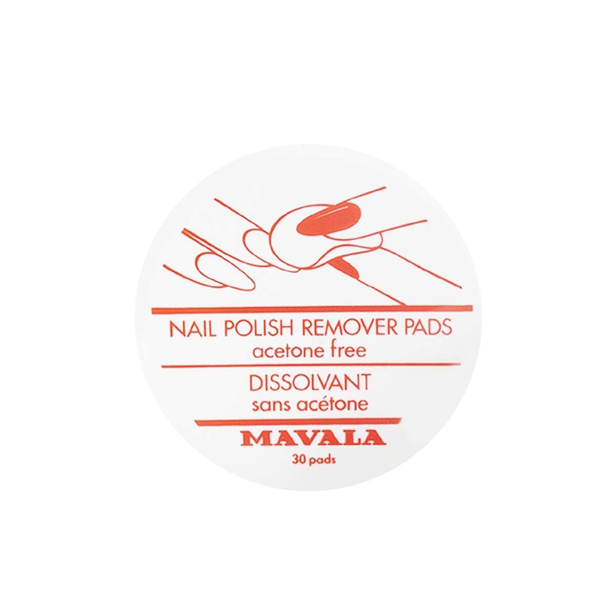 Neglelakfjerner Mavala NEglelakfjerner skiver/puder 30 stk. produktemballage