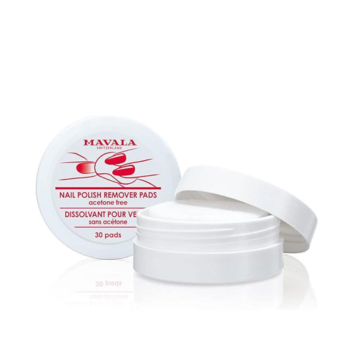 Neglelakfjerner Mavala NEglelakfjerner skiver/puder 30 stk. produktemballage