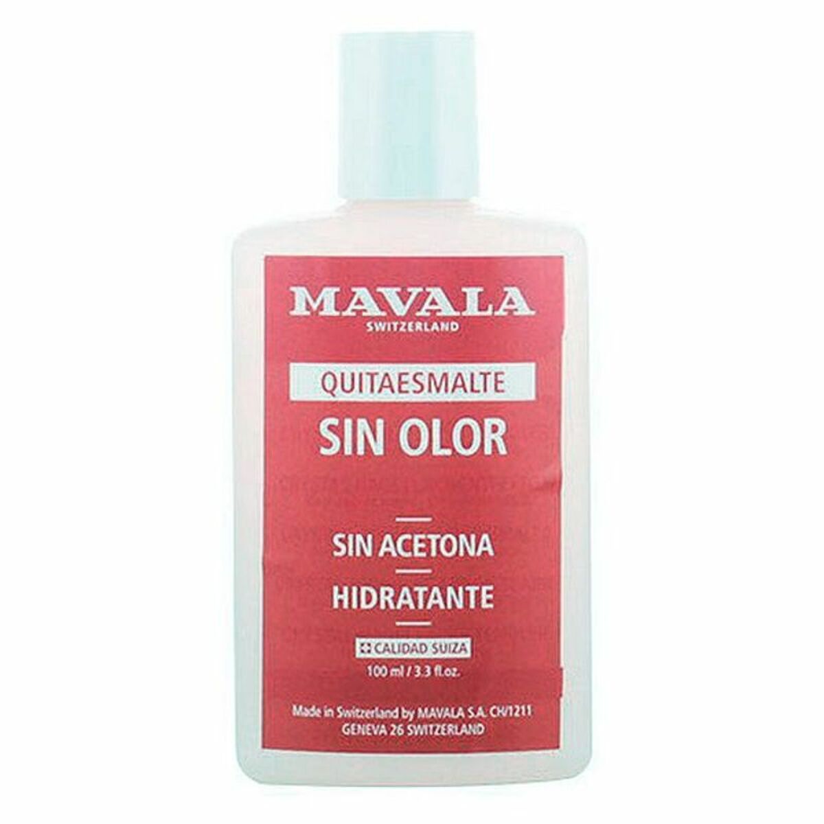 Neglelakfjerner Mavala Quitaesmalte Crystal 100 ml Acetonefri produktemballage