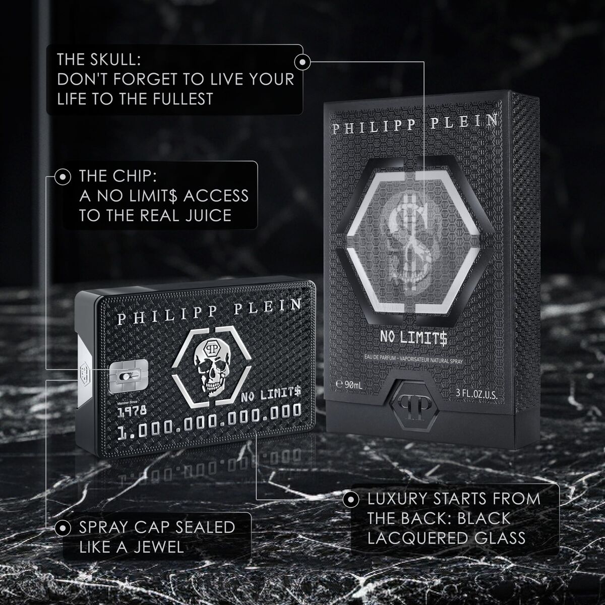 Herreparfume PHILIPP PLEIN NO LIMITS EDP 50 ml flaske