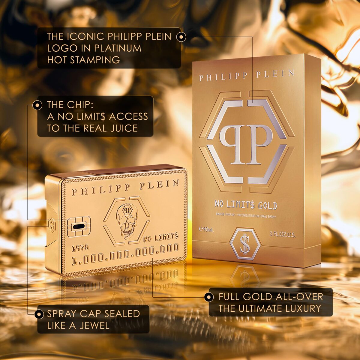 Dameparfume PHILIPP PLEIN NO LIMITS EDP 90 ml til mænd flaske