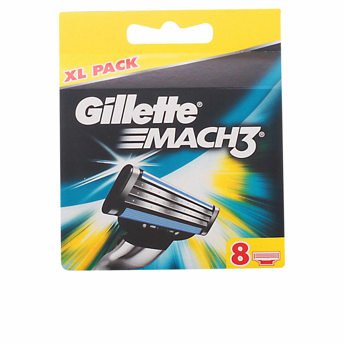 Barberbladsrefill Gillette Mach 3 (8 uds) til mænd produktemballage