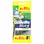 Barberskrabere Gillette Blue Sensitive 5 Units for Men produktemballage