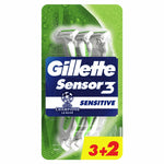 Engangsbarberkniv Gillette SENSOR (5 enheder) produktemballage