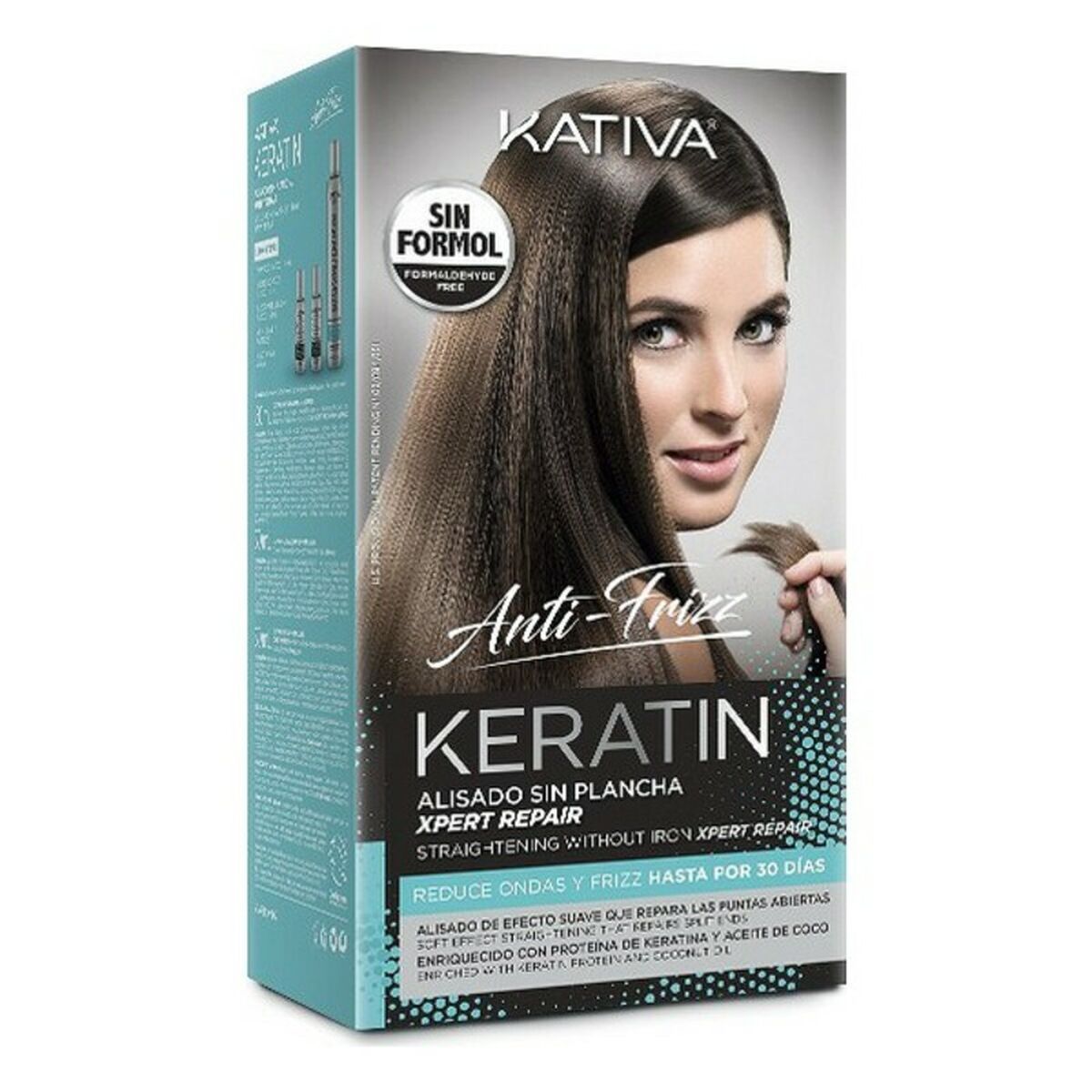 Hår glattepleje Keratin Anti-frizz Post Kativa (3 stk) til Dame produktemballage