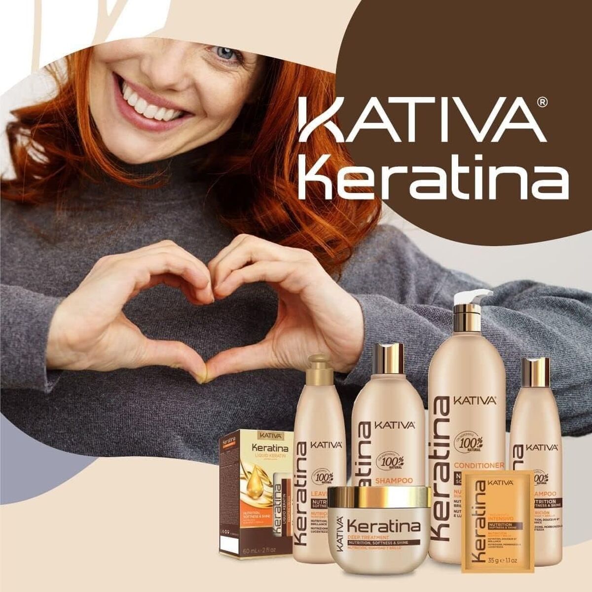 Nærende hårmaske Kativa Keratina Deep 300 ml til kvinder hårmaske emballage