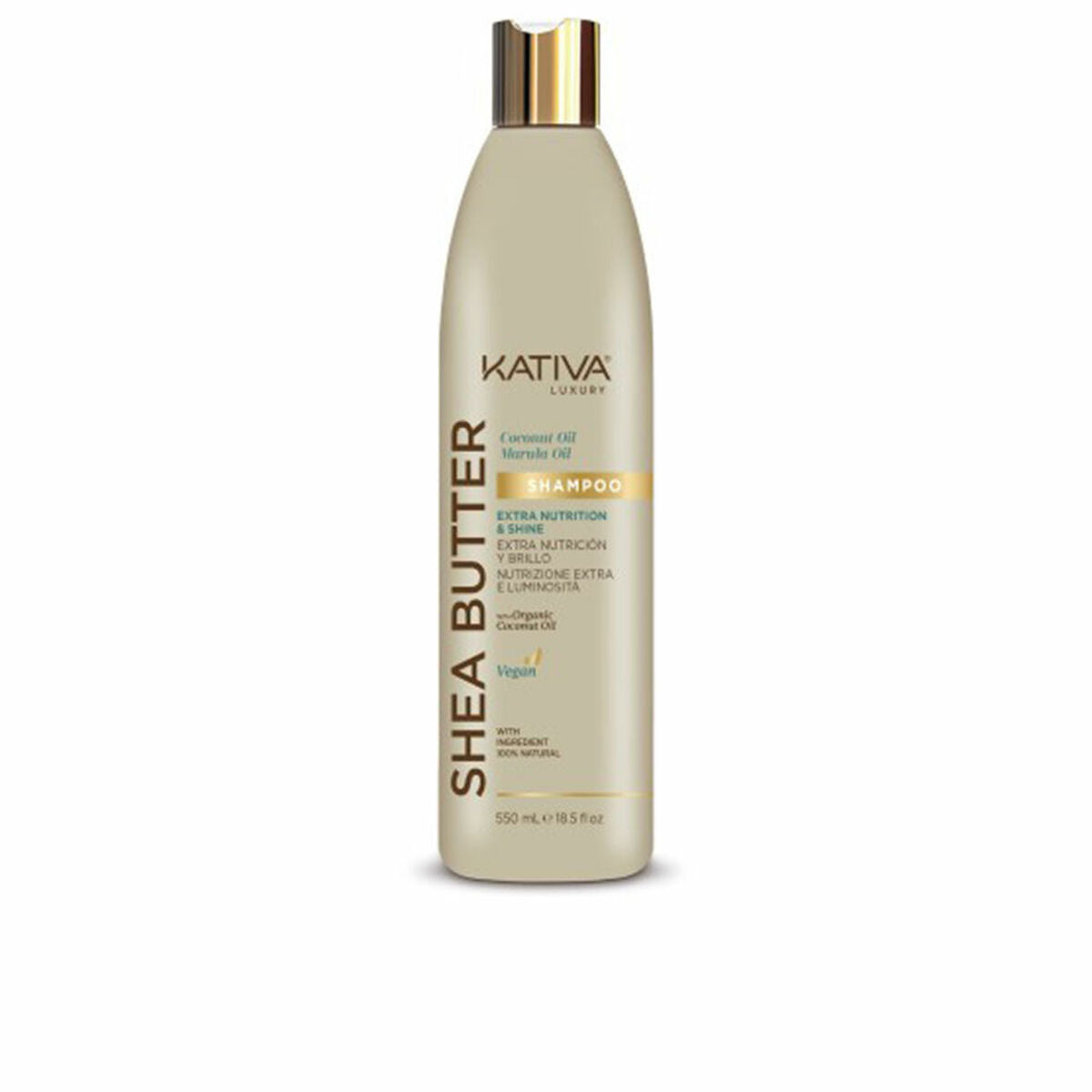 Shampoo Kativa Shea Butter 550 ml til kvinder shampooflaske