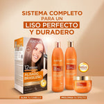 Shampoo og balsam Kativa KERATIN EXPRESS 3 stykker til kvinder shampooflaske