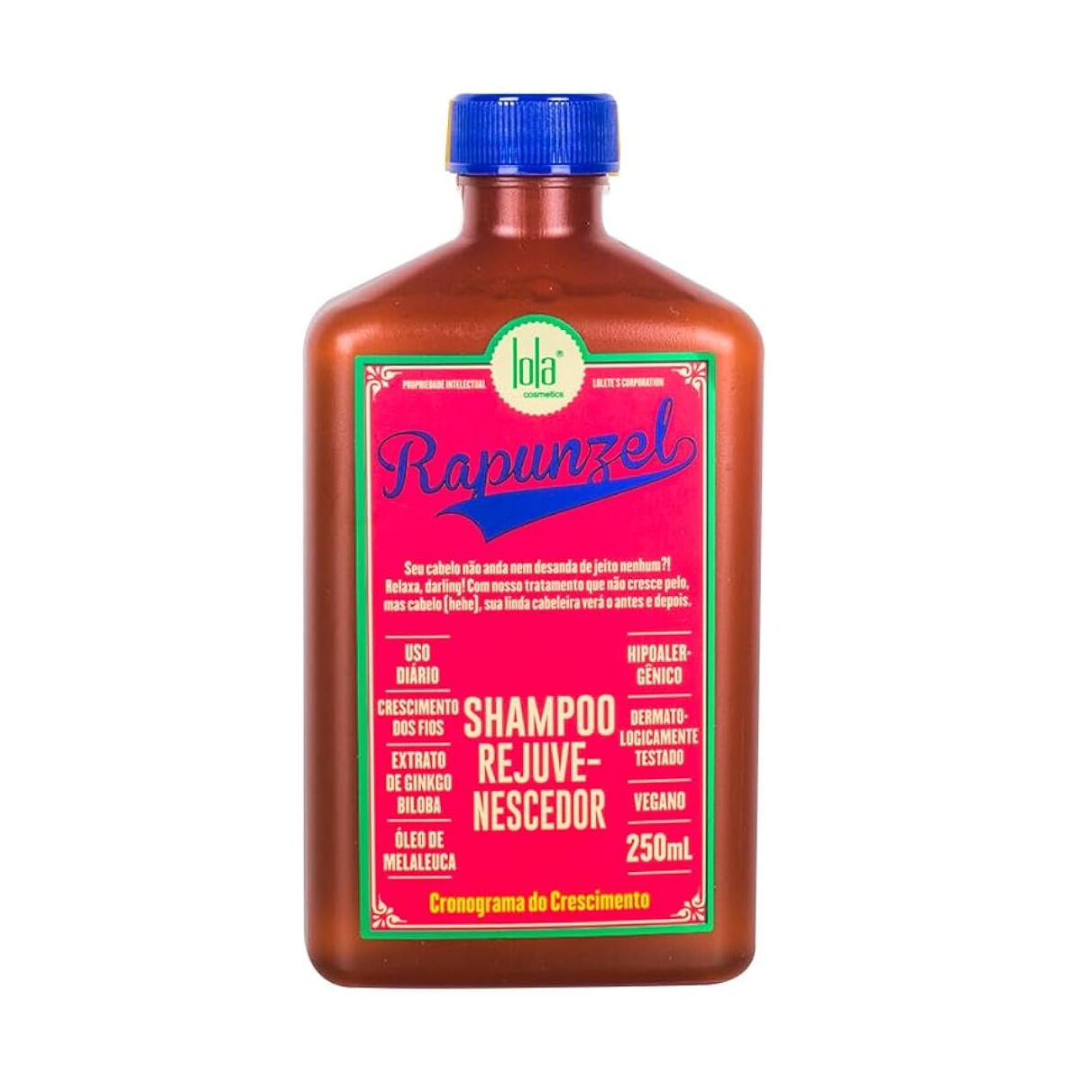 Shampoo Lola Cosmetics Rapunzel 250 ml til kvinder shampooflaske