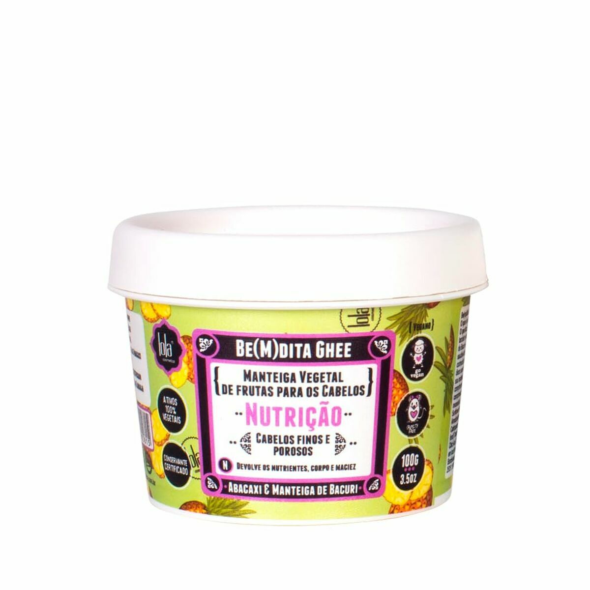 Nærende hårmaske Lola Cosmetics Be(M)Dita Ghee Ananas Og Smør Bacuri 750 ml 100 g hårmaske emballage