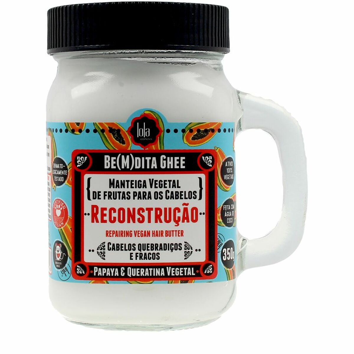 Restorative Hair Mask Lola Cosmetics BE(M)DITA GHEE 350 g til kvinder hårmaske emballage