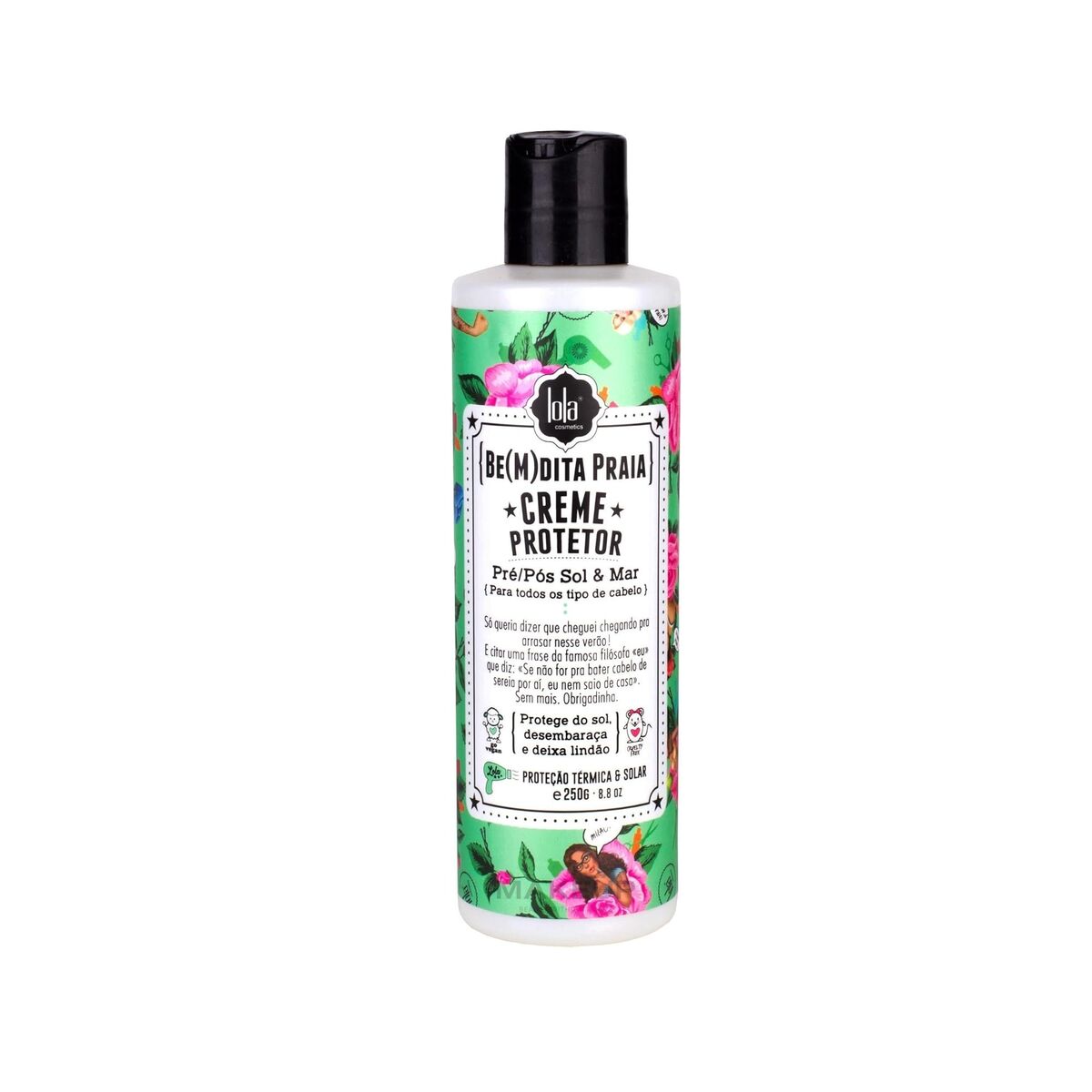 Solcreme til hår Lola Cosmetics Be(M)Dita Praia 230 g produktemballage
