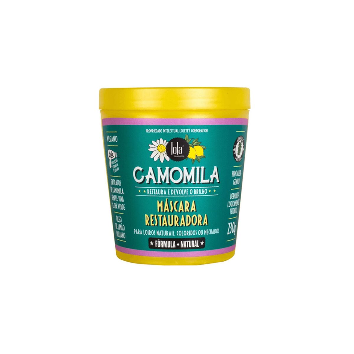 Restorative Hair Mask Lola Cosmetics Camomila 230 g hårmaske emballage