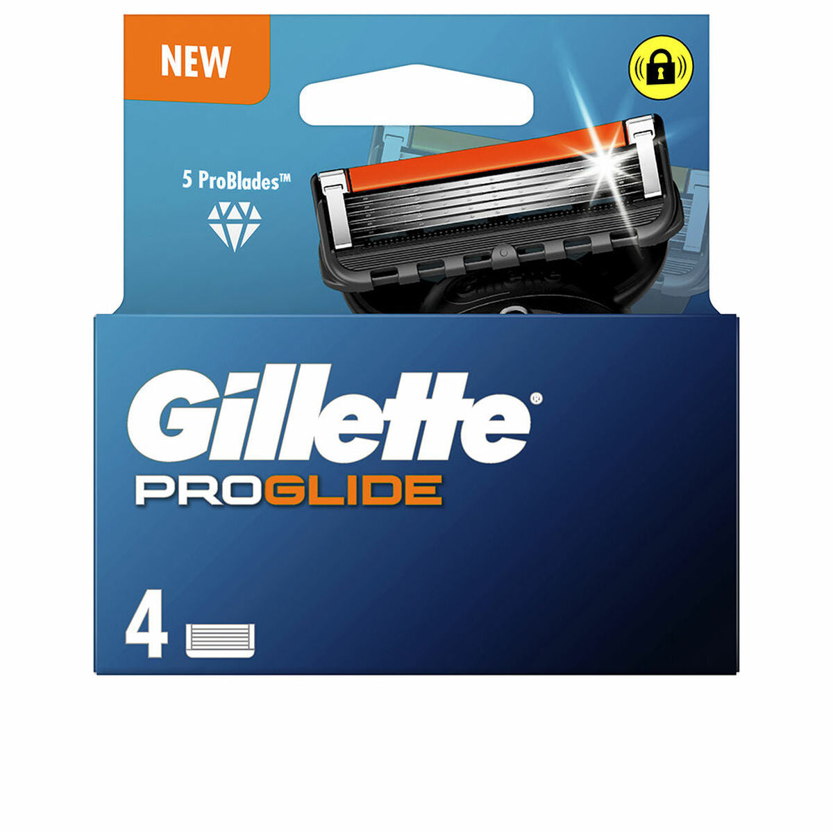 Barberskrabere Gillette FUSION PROGLIDE (4 enheder) produktemballage