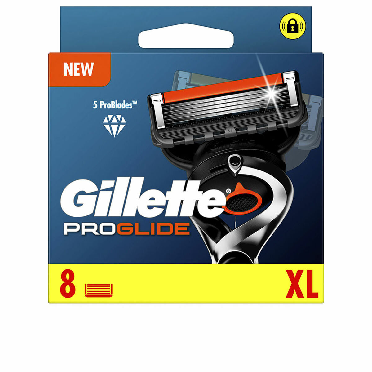 Barberskrabere Gillette Fusion Proglide (8 enheder) til mænd produktemballage