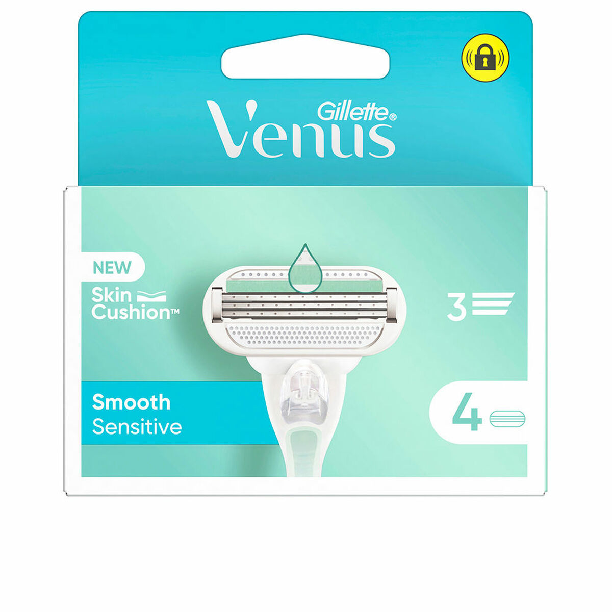 Barberbladsrefill Gillette VENUS SMOOTH SENSITIVE produktemballage
