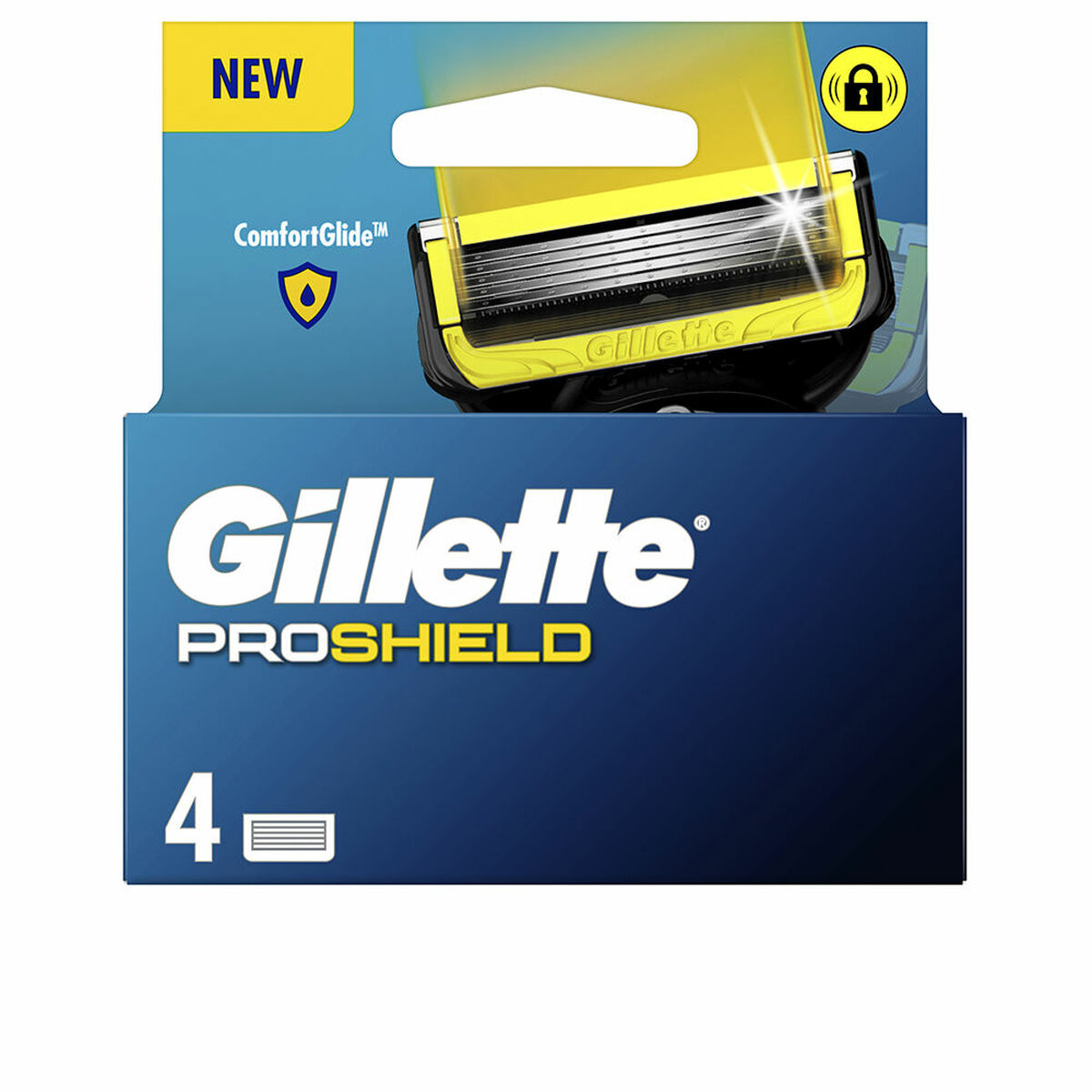 Barberskraber Gillette Proshield (4 enheder) til mænd produktemballage