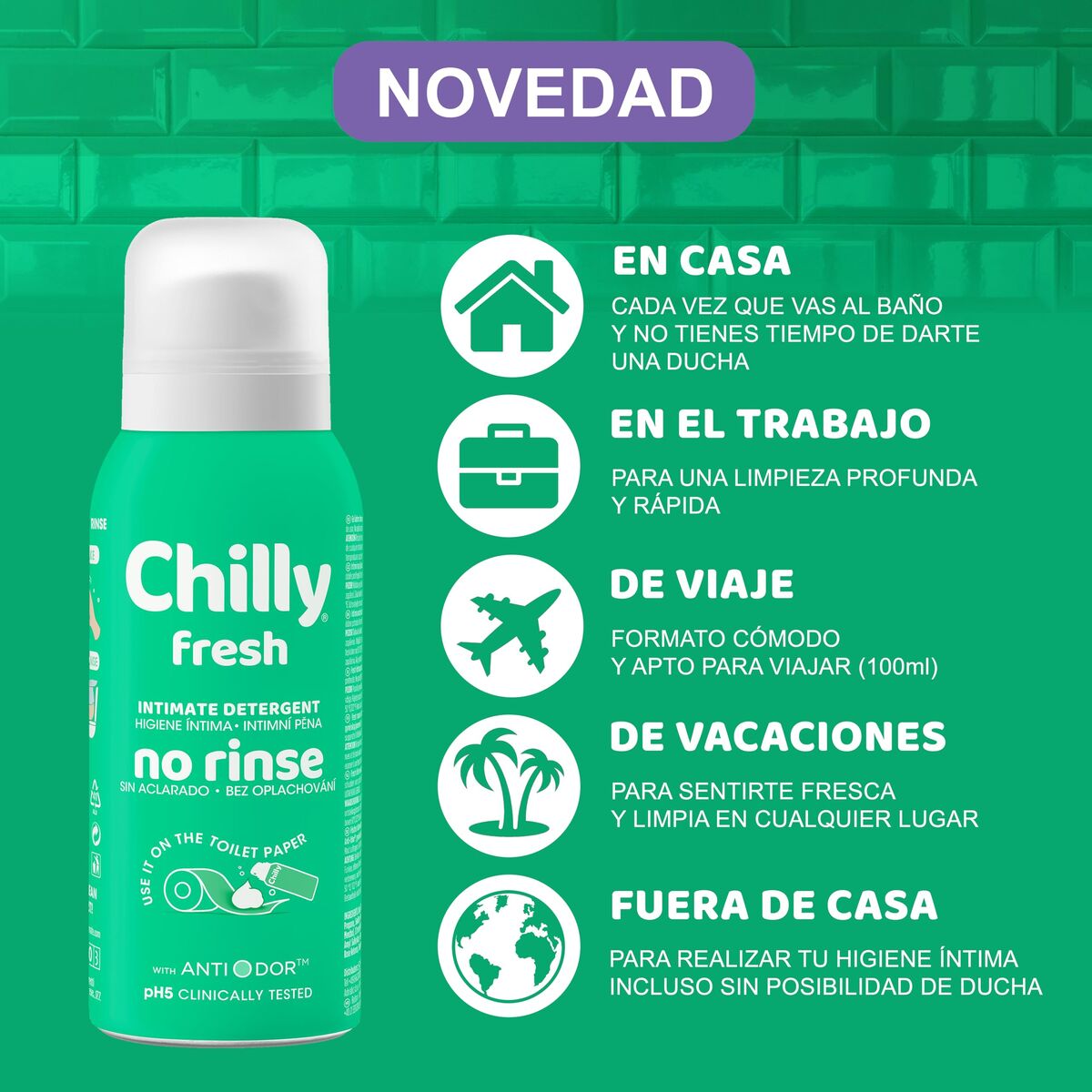 Shower Gel Chilly FRESH CHILLY til kvinder hudplejeemballage