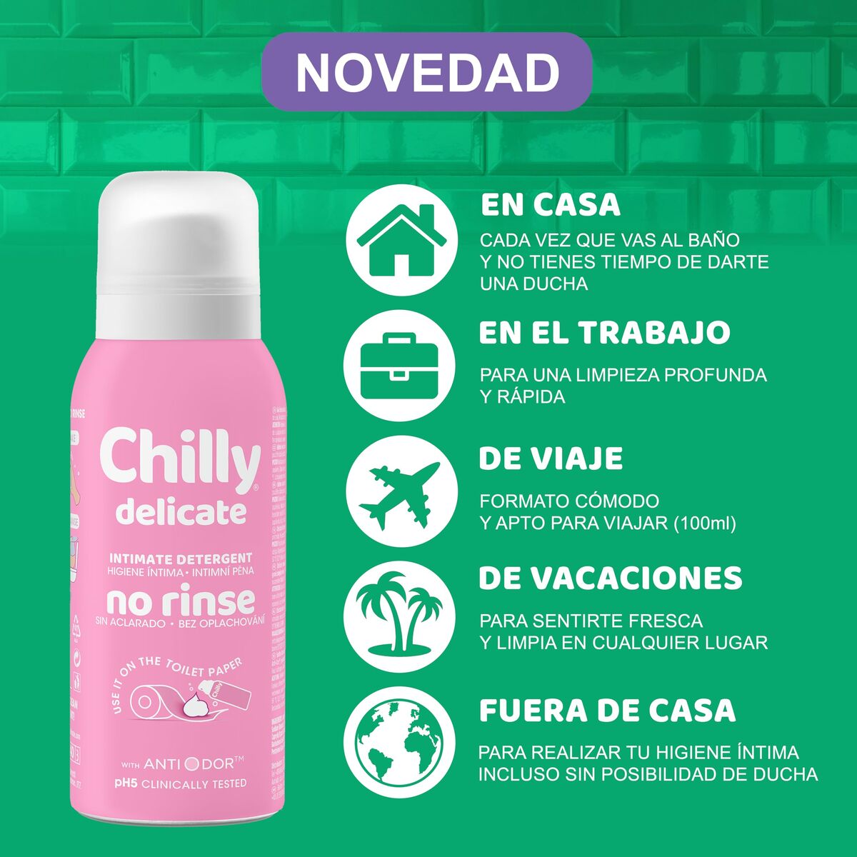 Shower Gel Chilly DELICADO hudplejeemballage til kvinder