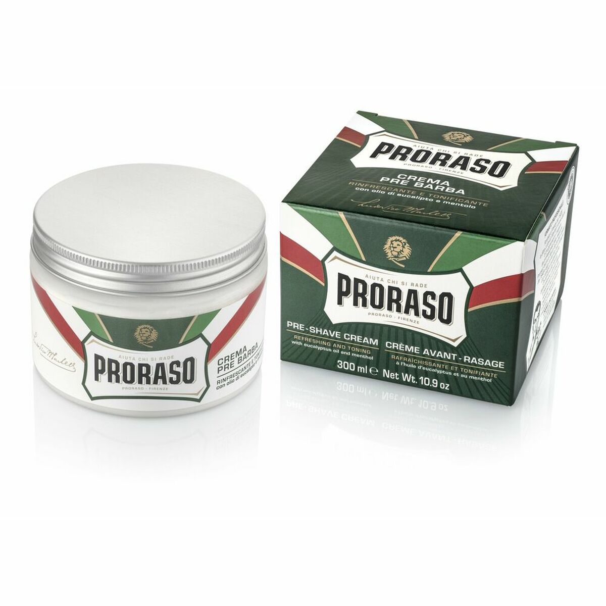Ansigtscreme Proraso Pre-shave Eucalyptus Menthol for Men hudplejeemballage
