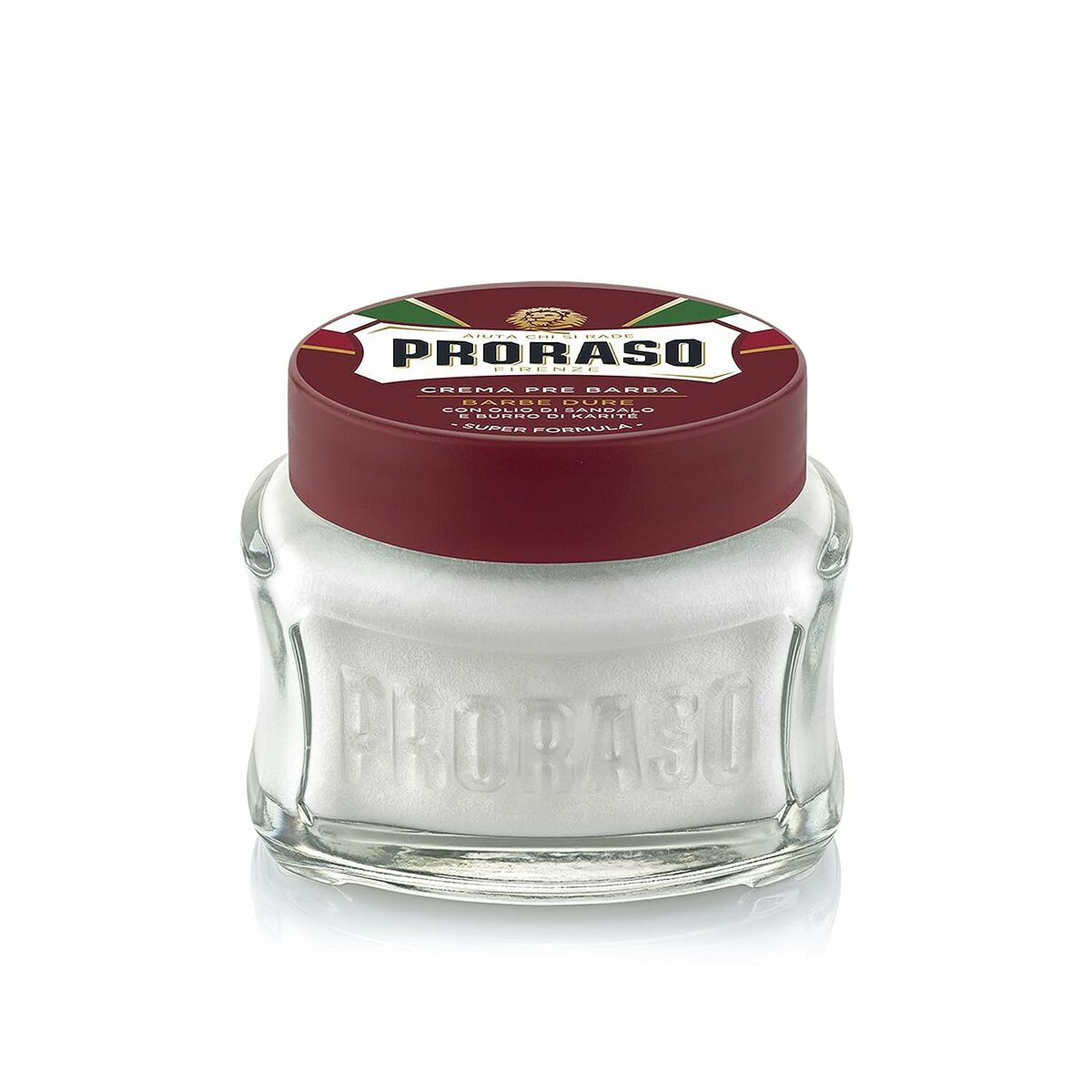 Pre-shave creme Proraso Barbe Dure 100 ml til mænd hudplejeemballage