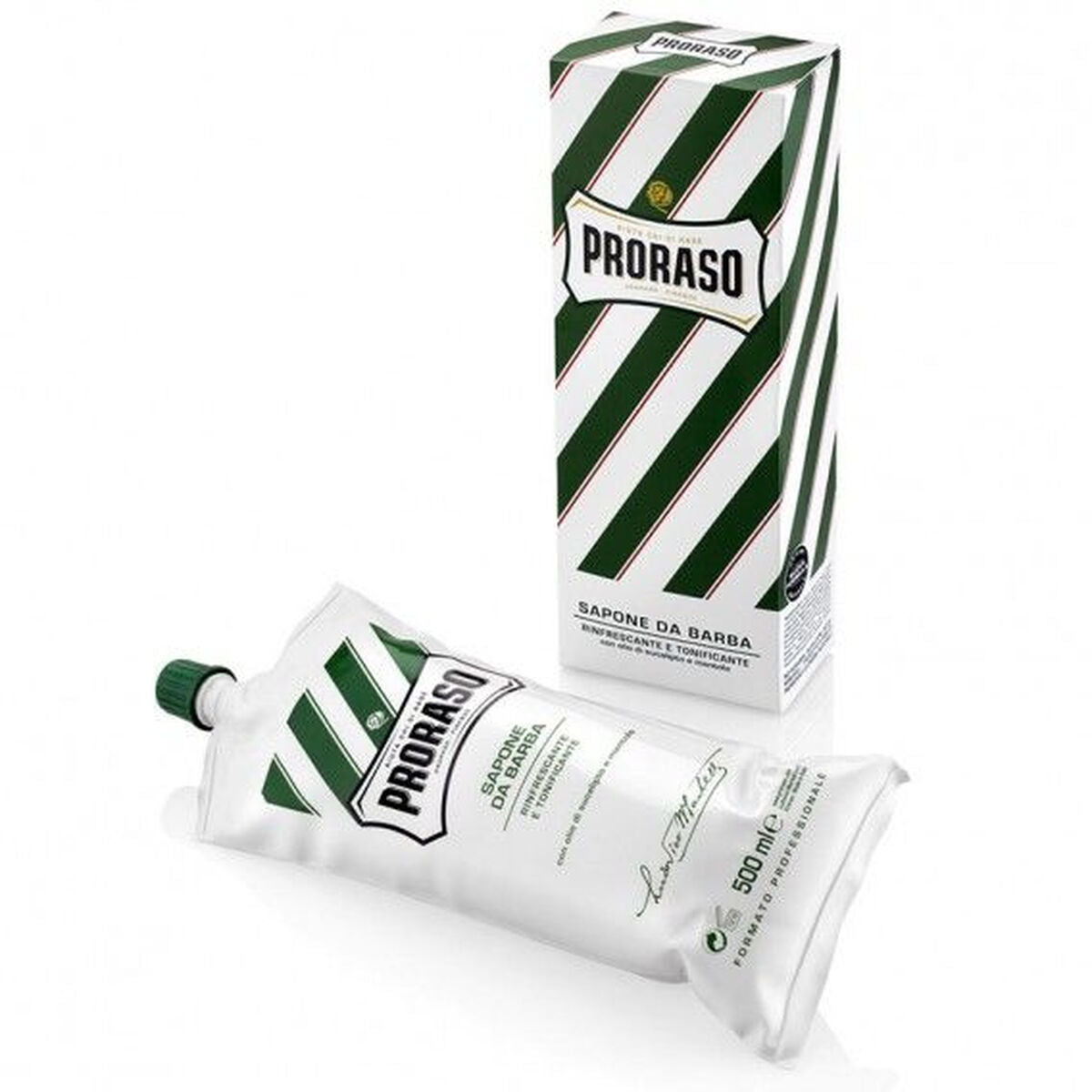 Barbercreme Proraso 500 ml Menthol Eucalyptus for Men hudplejeemballage