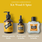 Skægplejesæt Proraso Wood & Spice 3 Pieces produktemballage