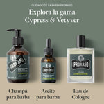 Skægplejesæt Proraso Cypress & Vetyver 3 stks produktemballage