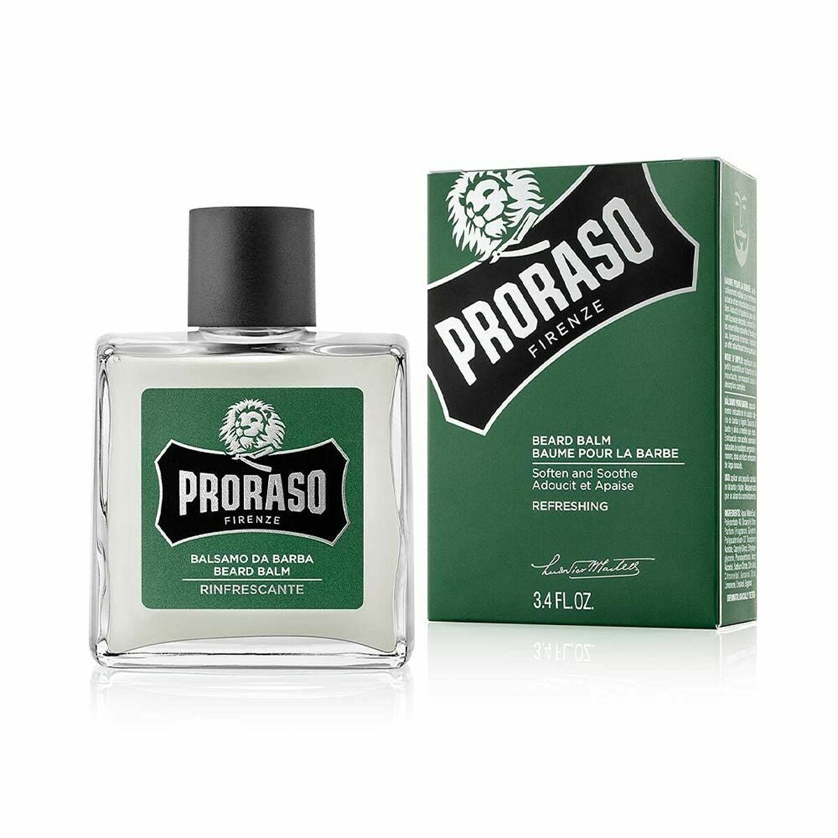 Skægbalsam Proraso Rinfrescante 100 ml hudplejeemballage