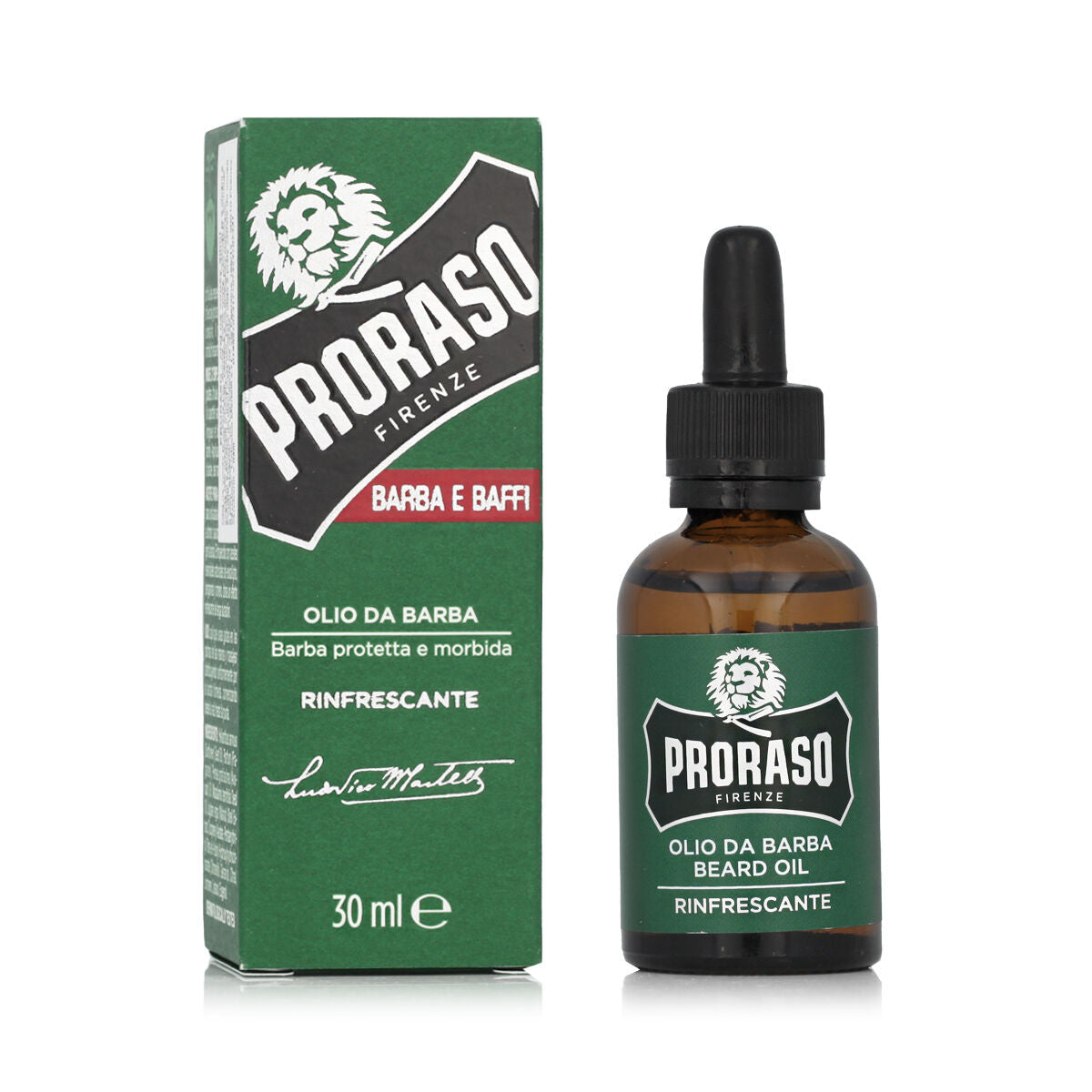 Beard Oil Proraso Beard Oil Refresh 30 ml Forfriskende produktemballage