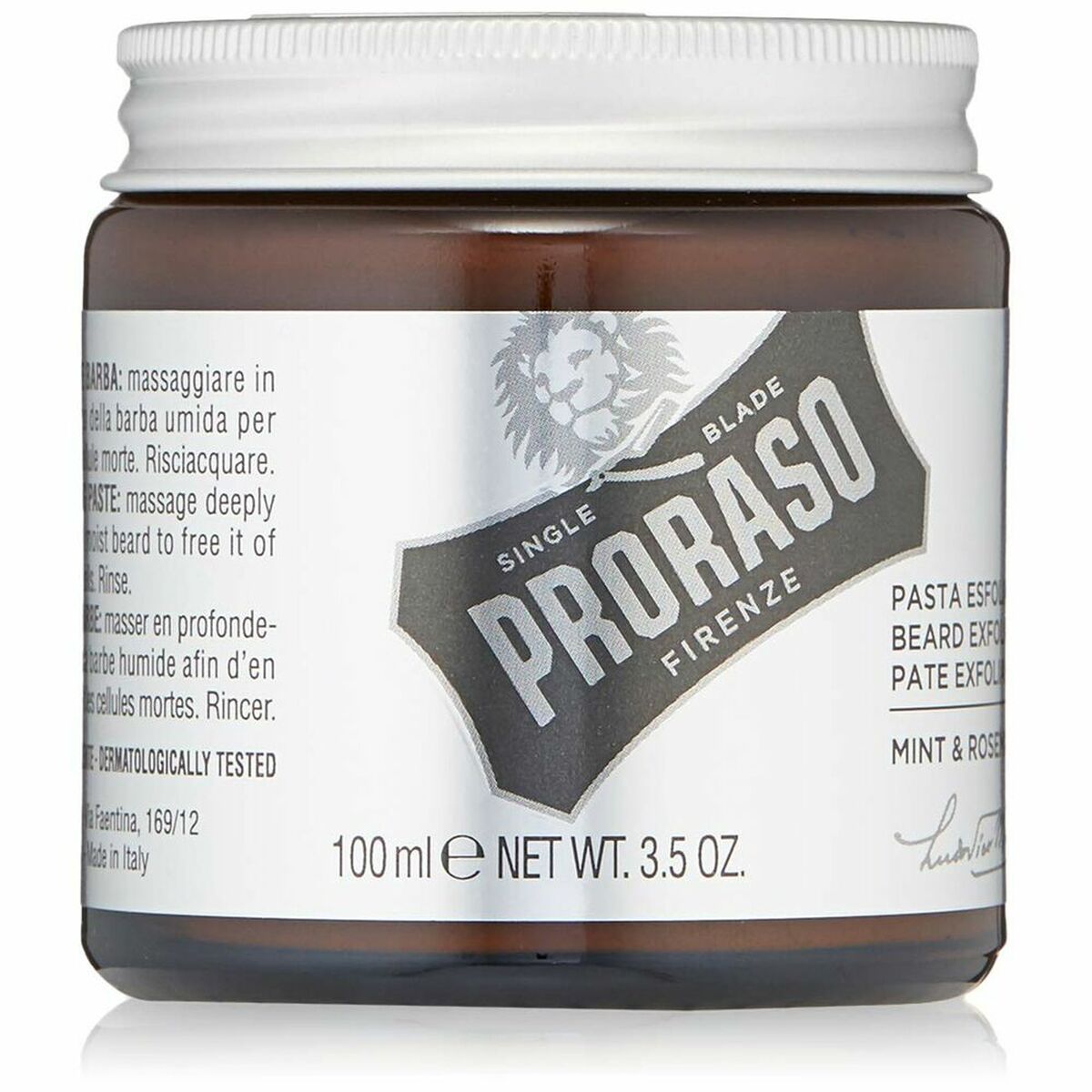 Facial Exfoliator Proraso 100 ml Skæg/Moustache produktemballage