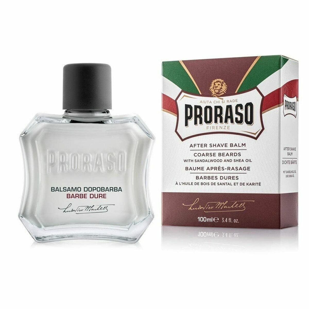 Aftershave Balm Proraso Barbe Dure 100 ml Blødgørende hudplejeemballage