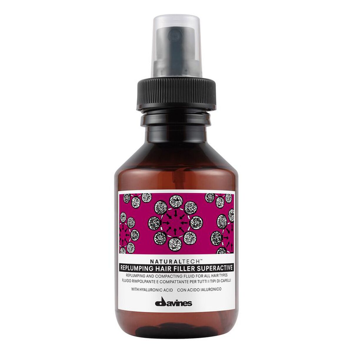 Hårgenopbygningspleje Davines Replumping Hair Filler Superactivo 100 ml til kvinder produktemballage
