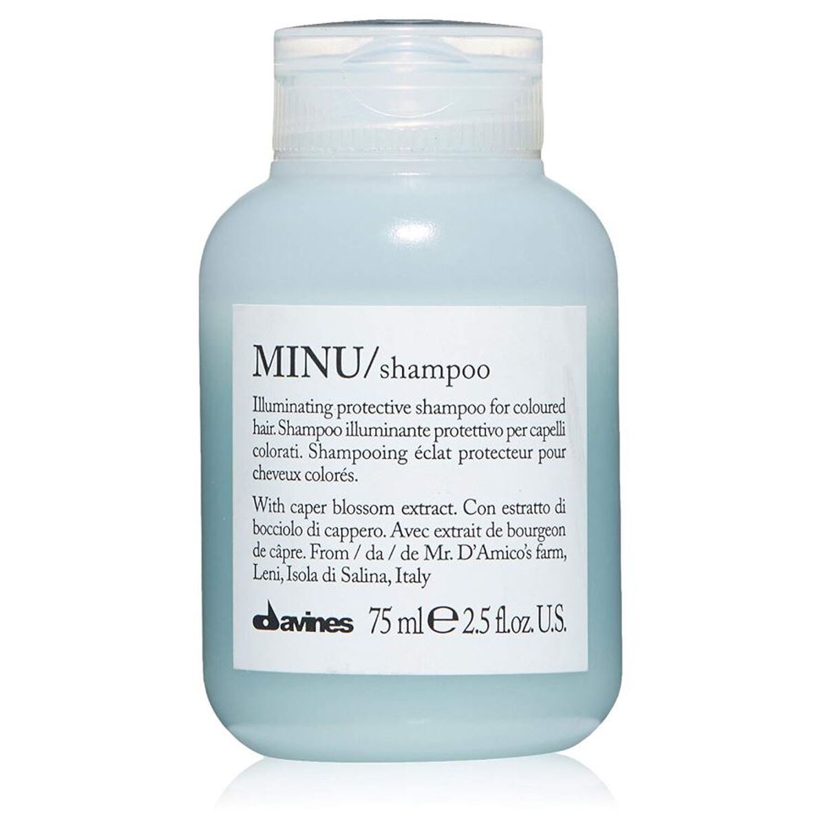 Shampoo Davines Minu 75 ml til kvinder shampooflaske