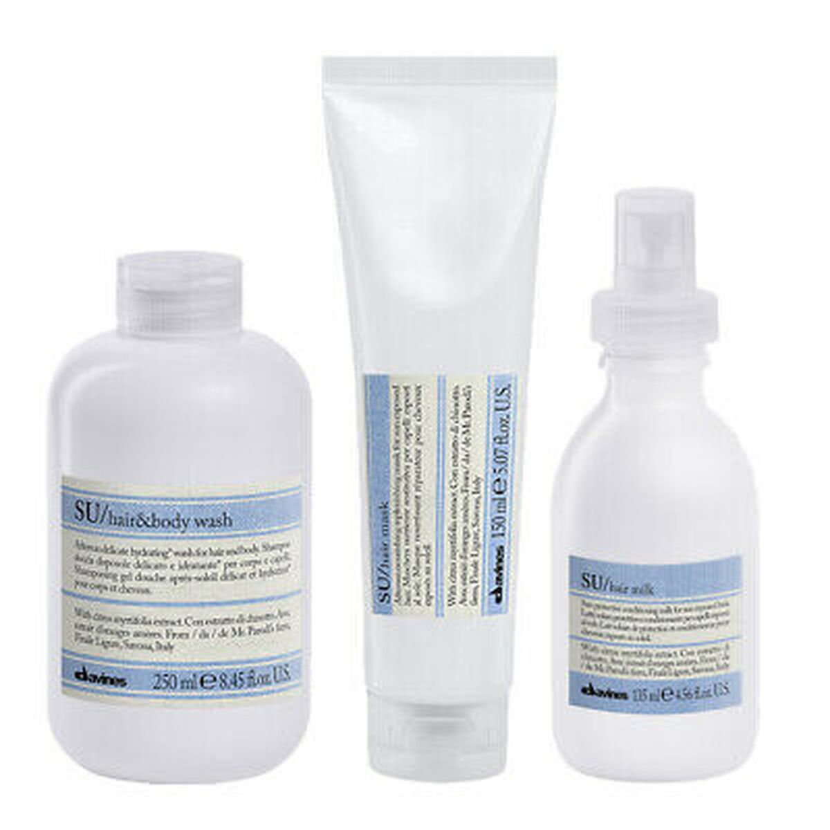 Tørshampoo Davines Su Hair Milk 50 ml shampooflaske