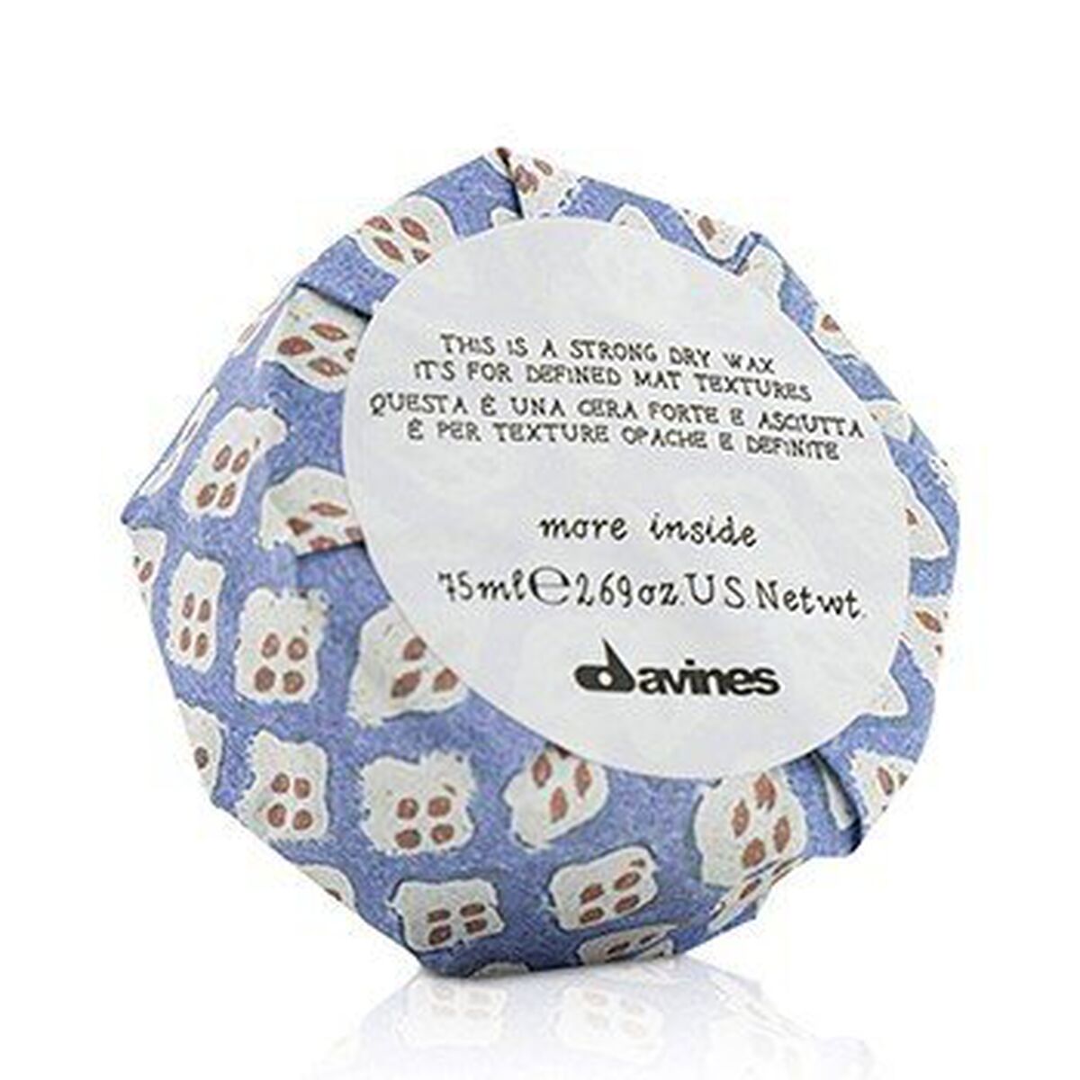 Wax Davines Mi Strong Dry Wax 75 ml til kvinder hårvoks emballage