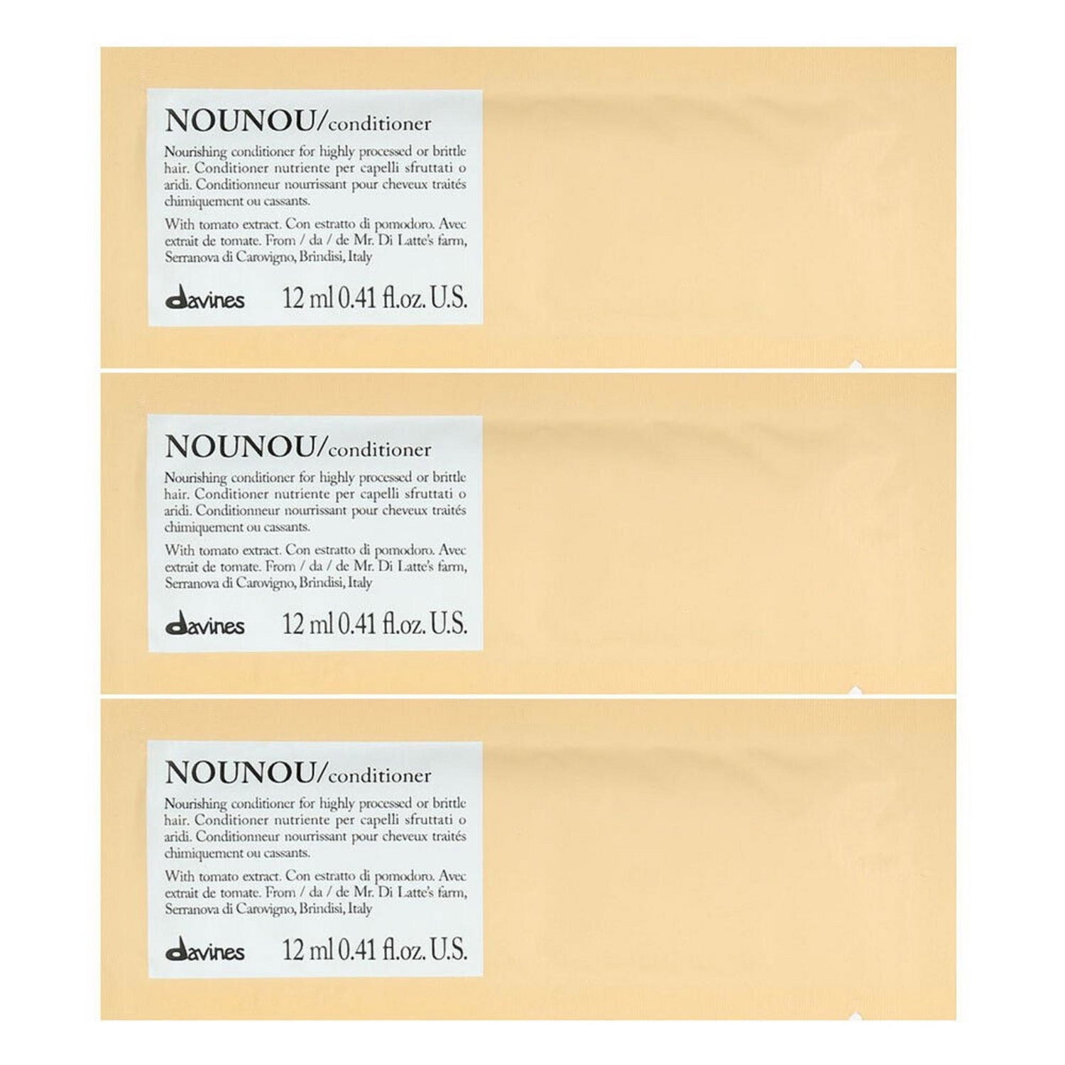 Davines, Nounou, Hair Conditioner, Nourishing, 12 pcs, 12 ml