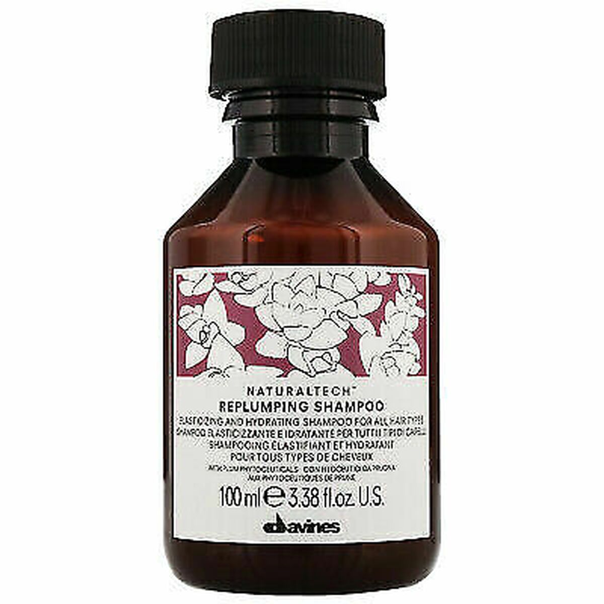 Moisturizing Shampoo Davines Replumping 100 ml shampooflaske