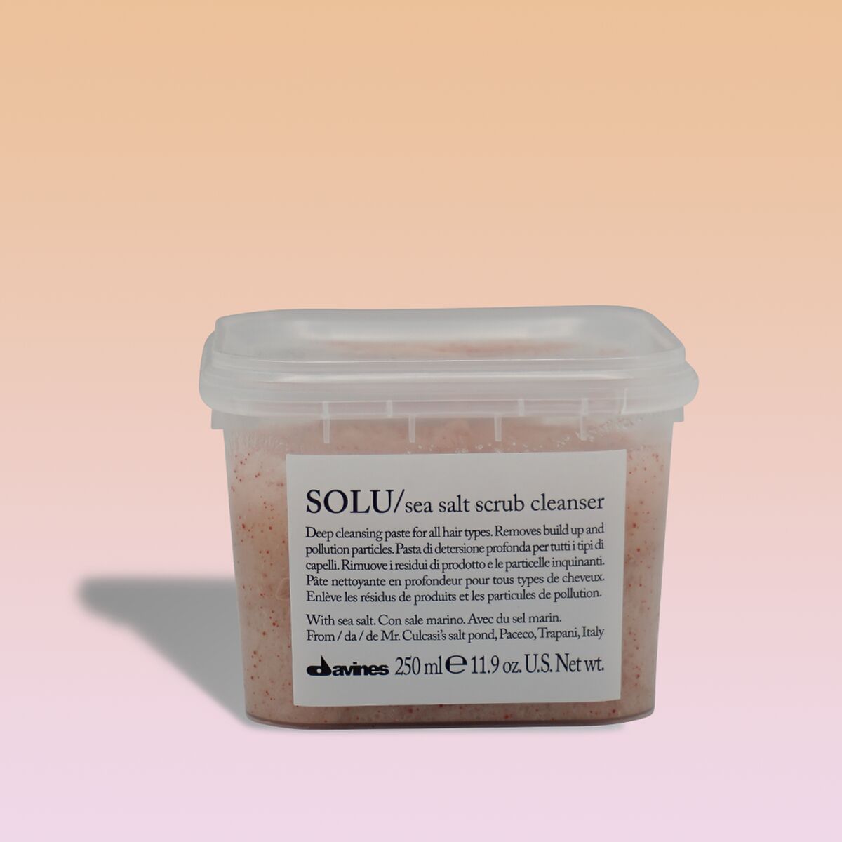 Hair Exfoliator Davines R Solu Salt Scrub 250 ml til mænd produktemballage
