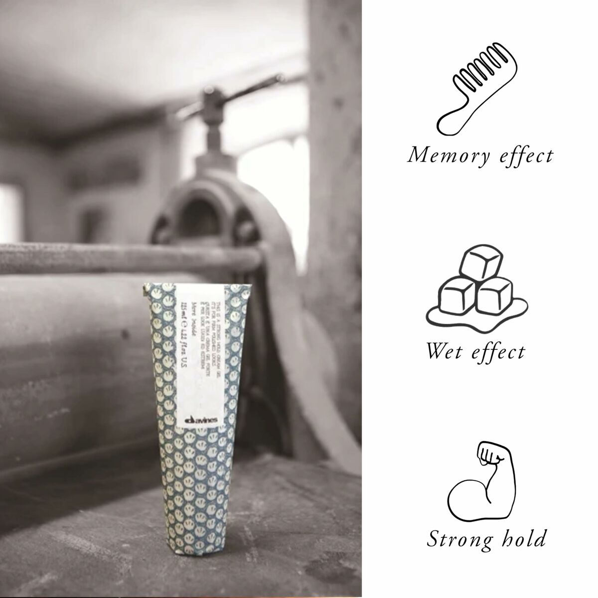 Styling Gel Davines 125 ml hudplejeemballage