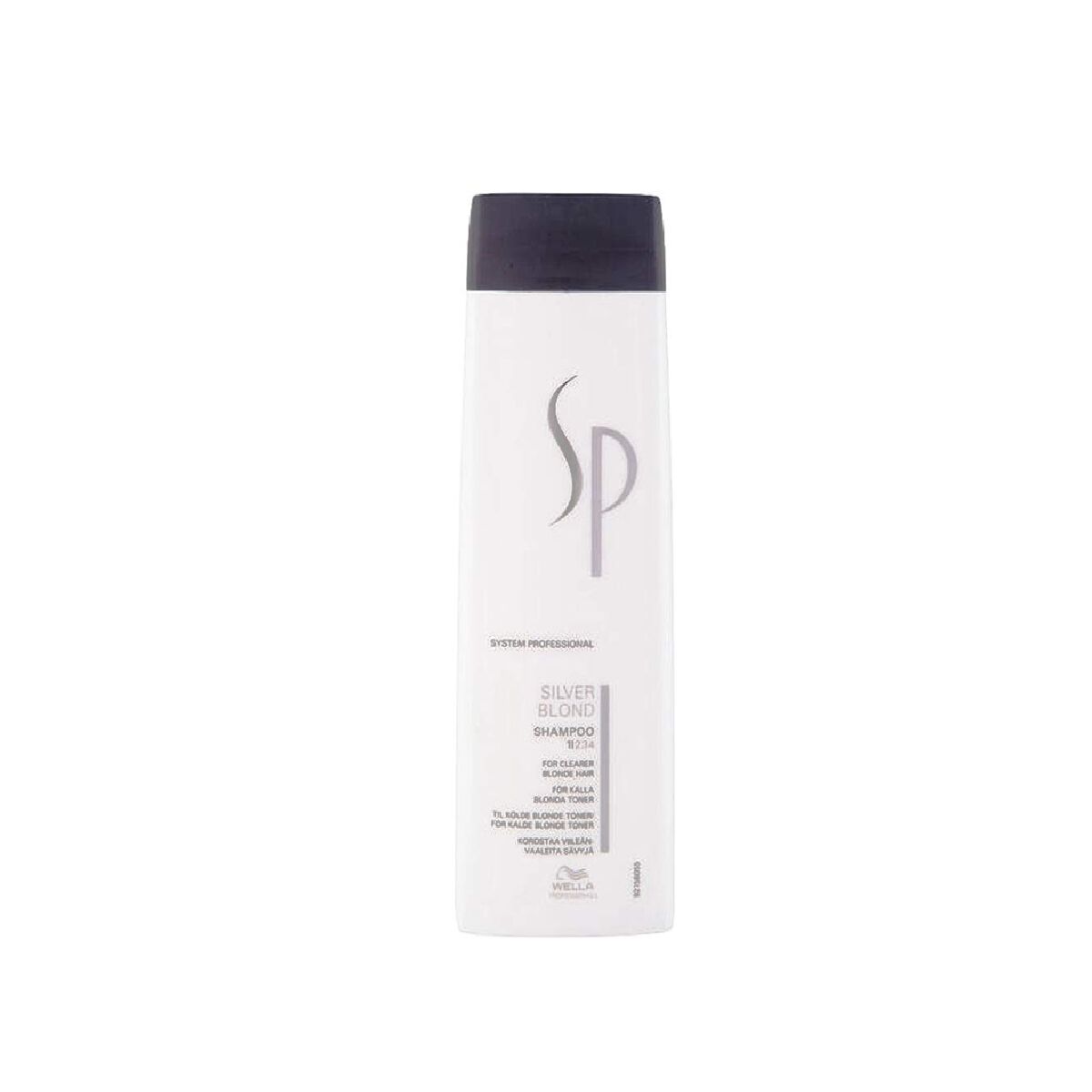 Shampoo til blondt eller grånende hår Wella Silver Blond 250 ml shampooflaske