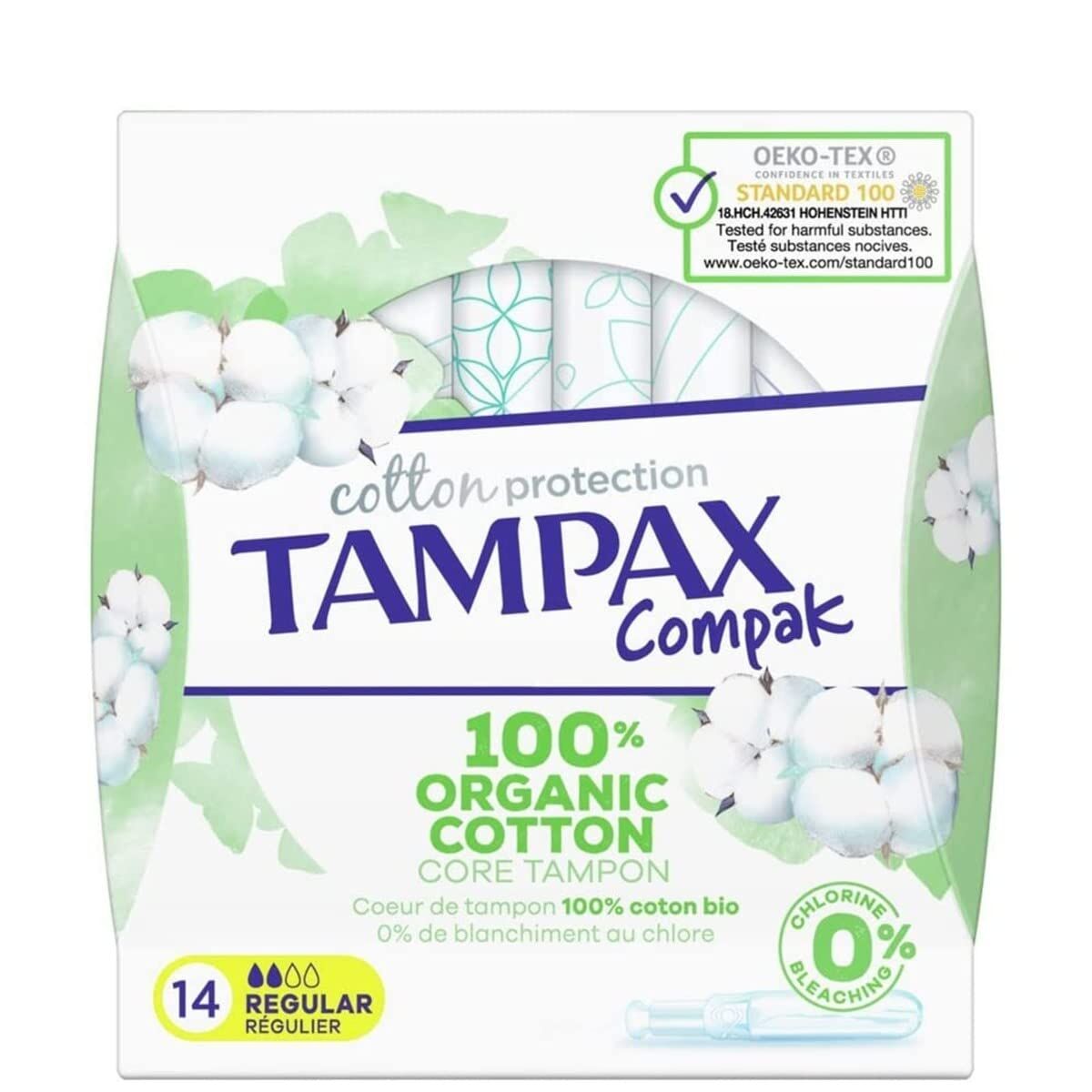 Tampax ALGODÓN (14 enheder) produktemballage