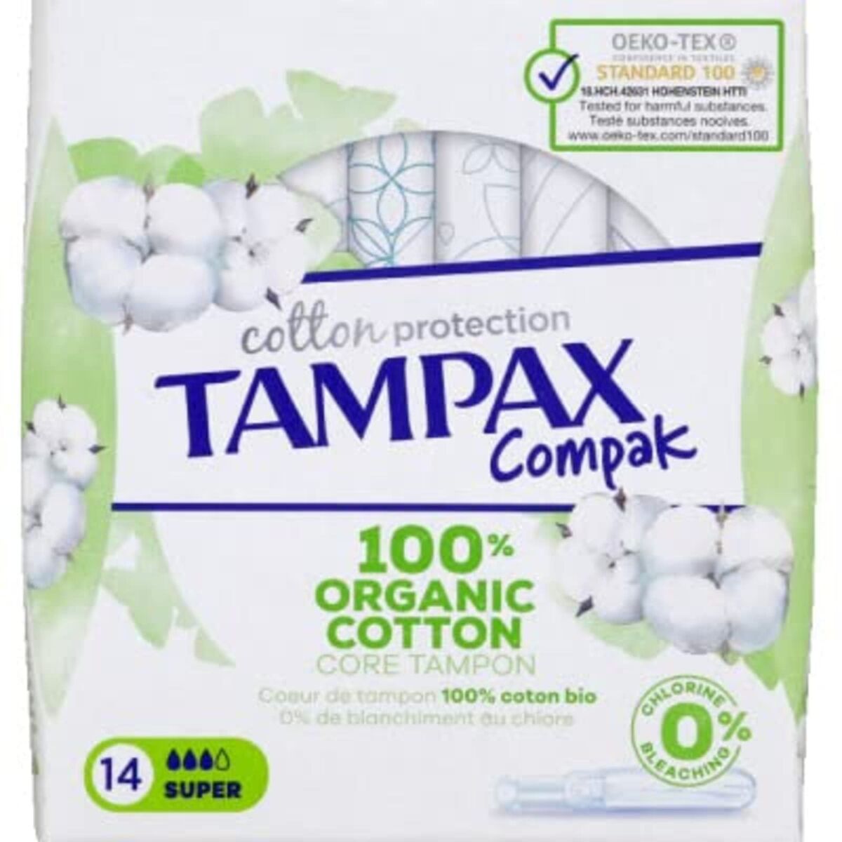 Tampax ALGODÓN (14 enheder) produktemballage