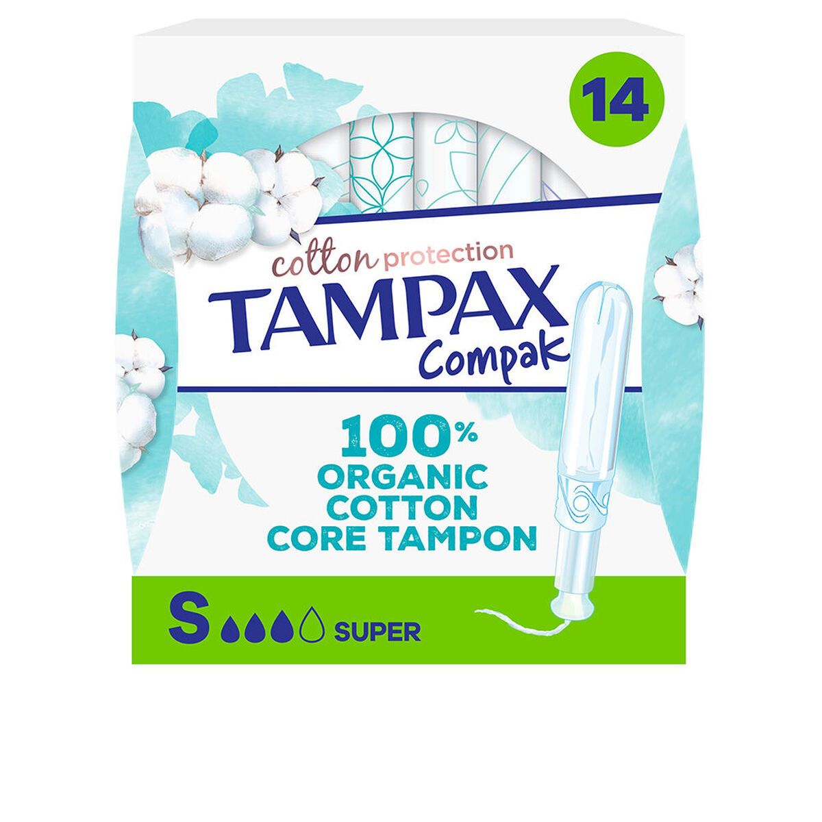Tampax ALGODÓN (14 enheder) produktemballage