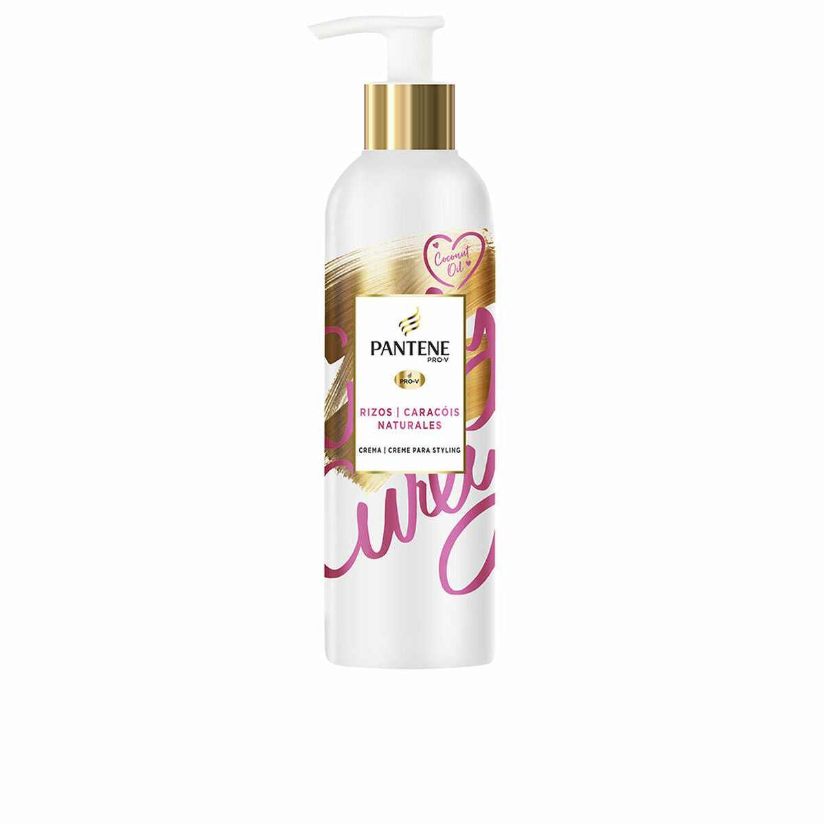 Styling Cream Pantene Natural 235 ml Krøllet hår til kvinder hudpleje emballage